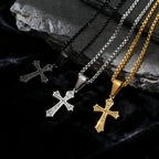 Collar Cruz Fleur de Lis