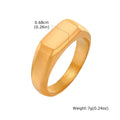 Anillo Sello Liso Cuadrado