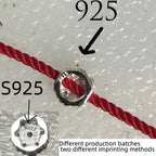 Pulsera de Plata 925 Flor de Ciruelo · Cordón Rojo