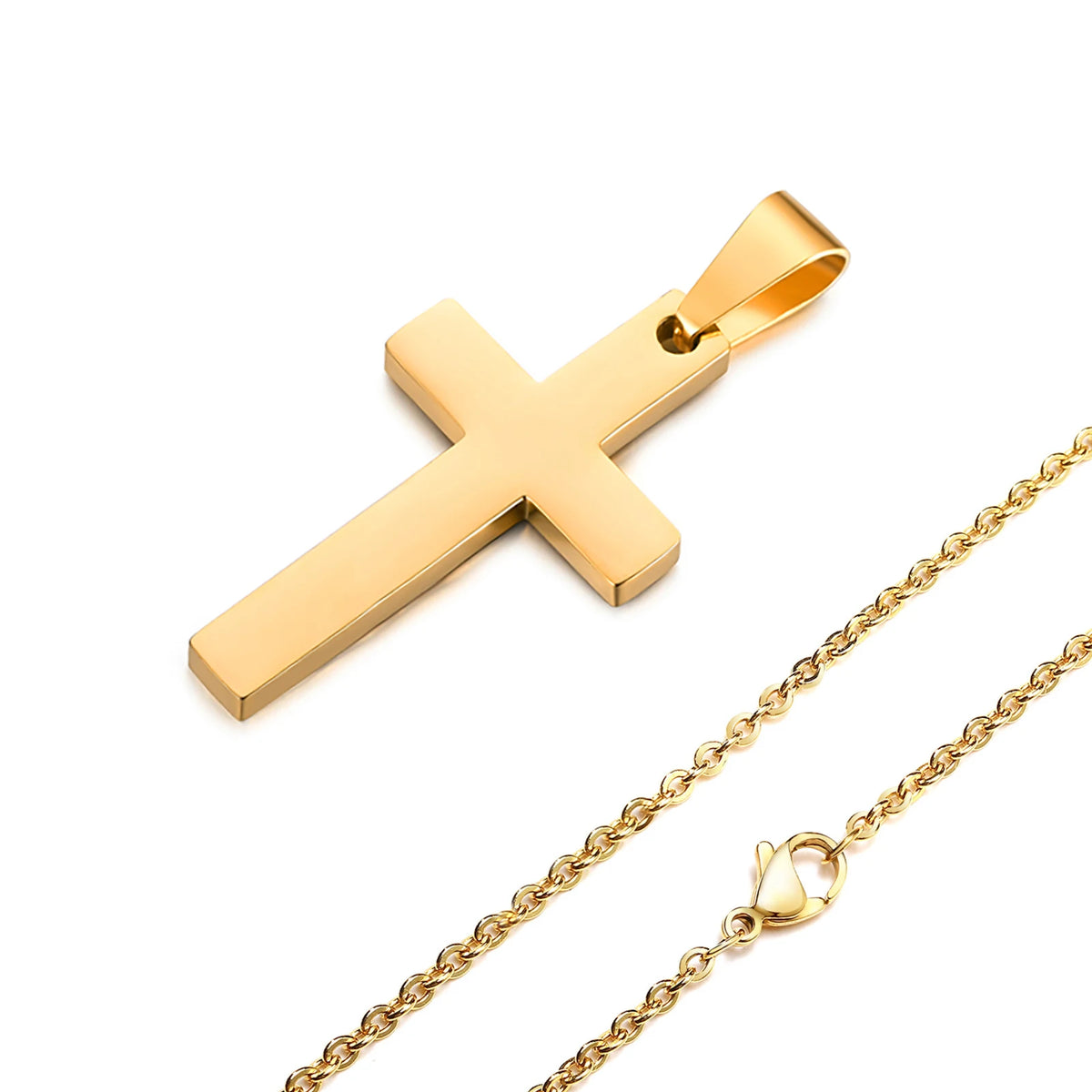 Collar Cruz Signature · 4 Tipos de Cadena