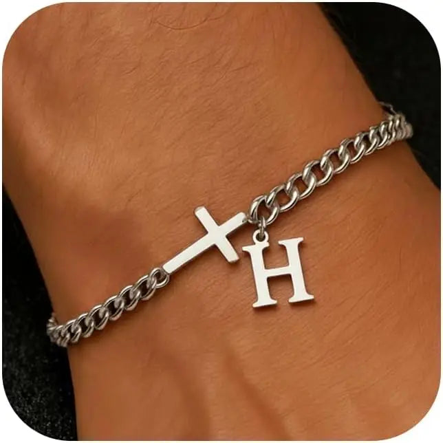 Pulsera Inicial con Cruz · A a la Z