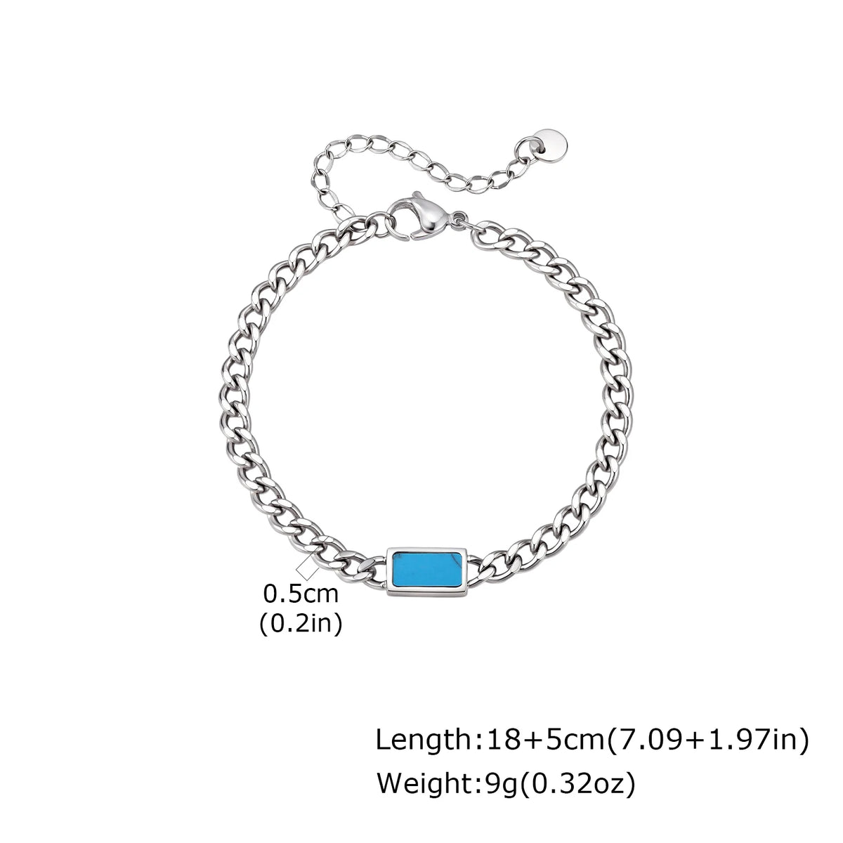 Pulsera Cubana con Piedra · 15 Estilos