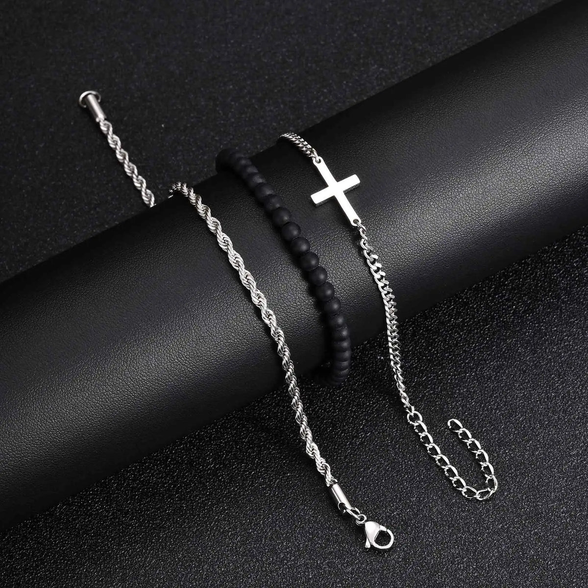 Set de 3 Pulseras Cruz