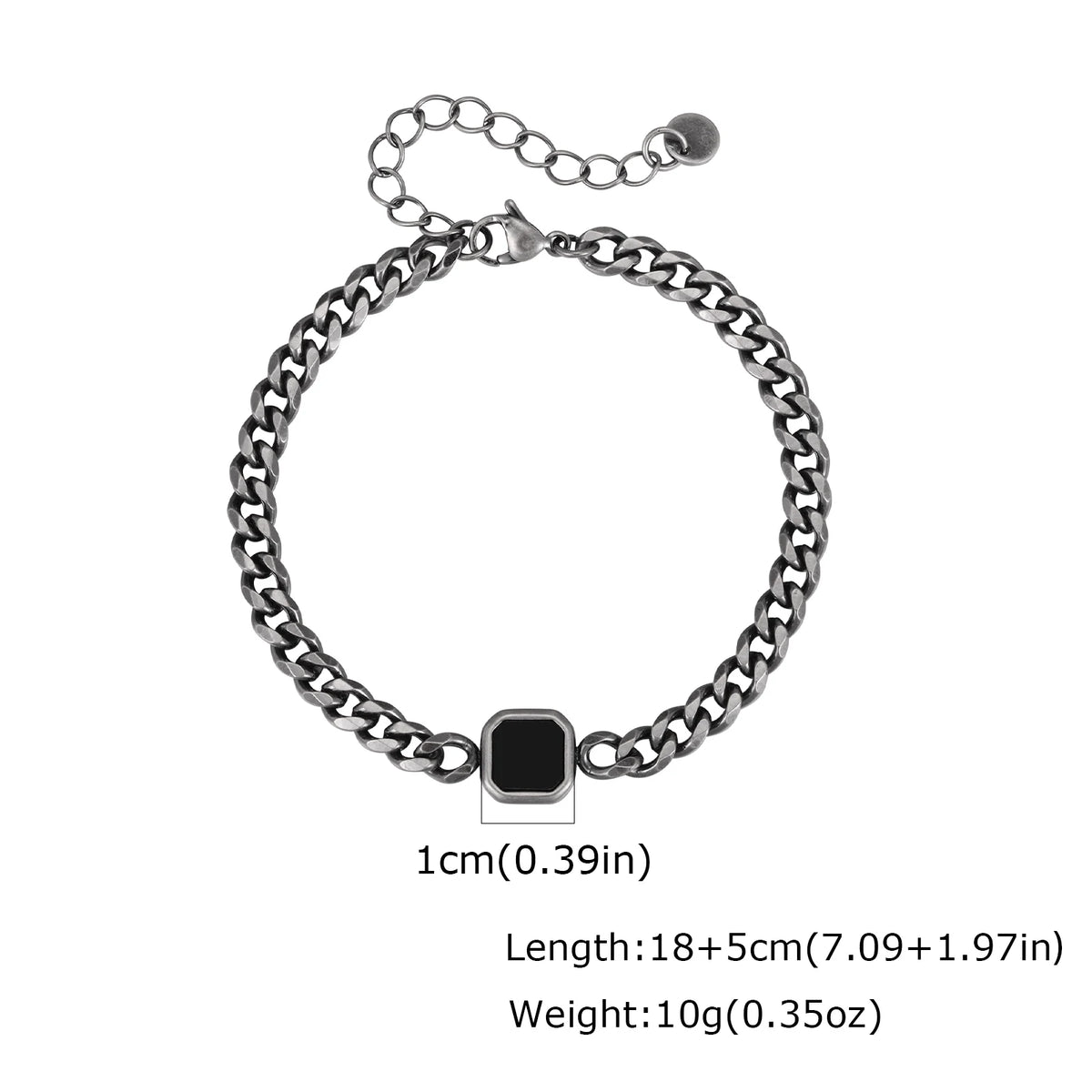 Pulsera Cubana con Piedra · 15 Estilos