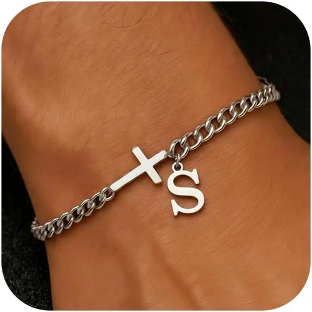 Pulsera Inicial con Cruz · A a la Z