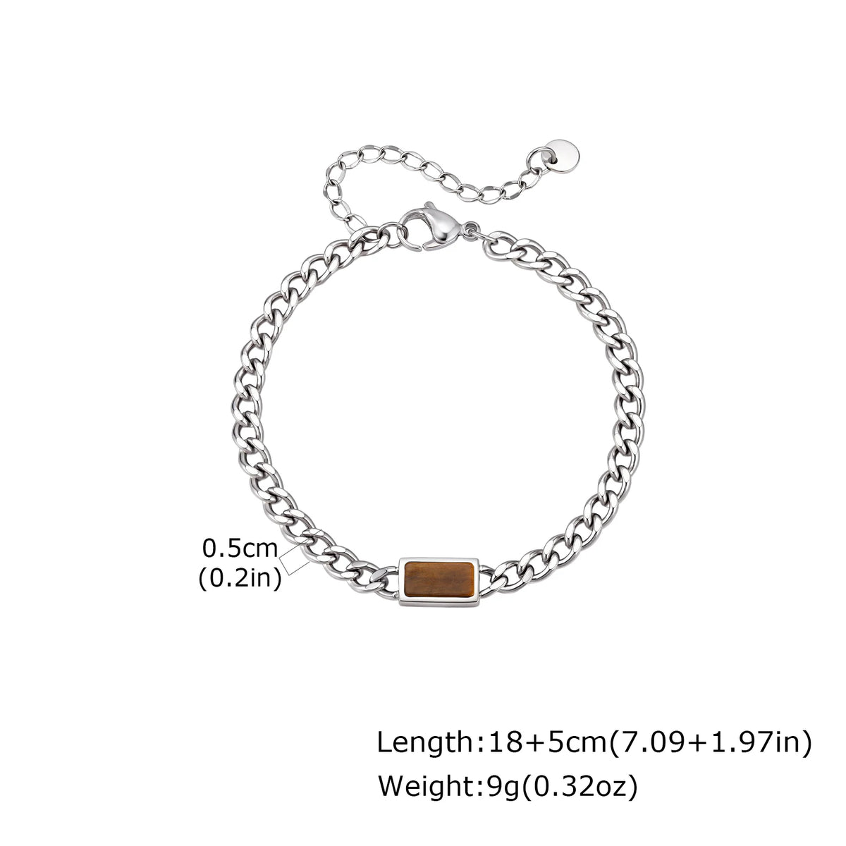 Pulsera Cubana con Piedra · 15 Estilos