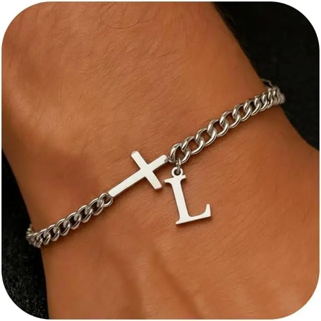 Pulsera Inicial con Cruz · A a la Z