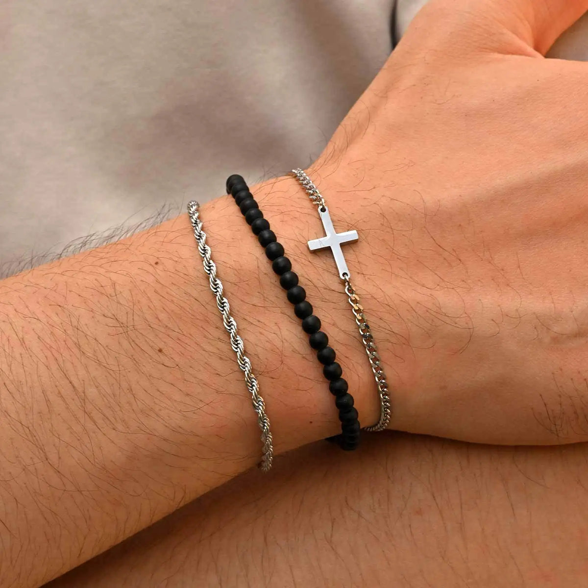 Set de 3 Pulseras Cruz
