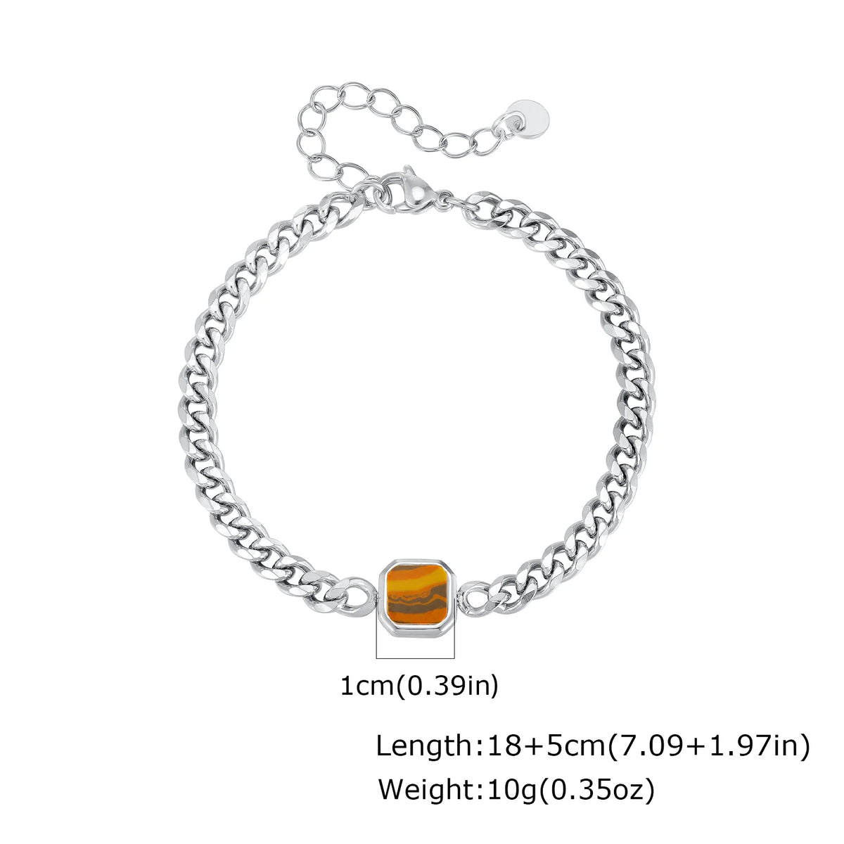 Pulsera Cubana con Piedra · 15 Estilos