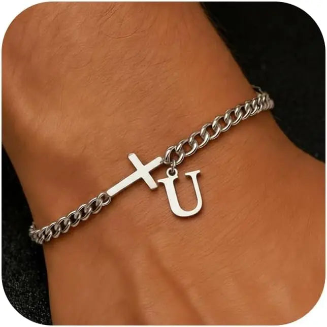 Pulsera Inicial con Cruz · A a la Z