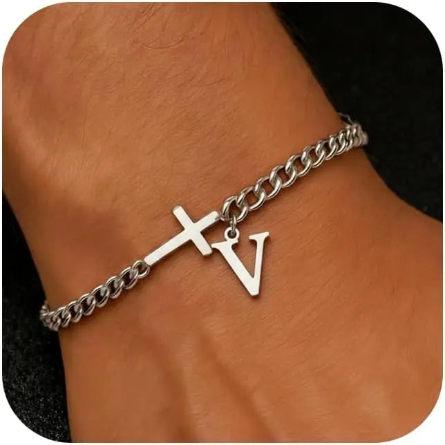 Pulsera Inicial con Cruz · A a la Z