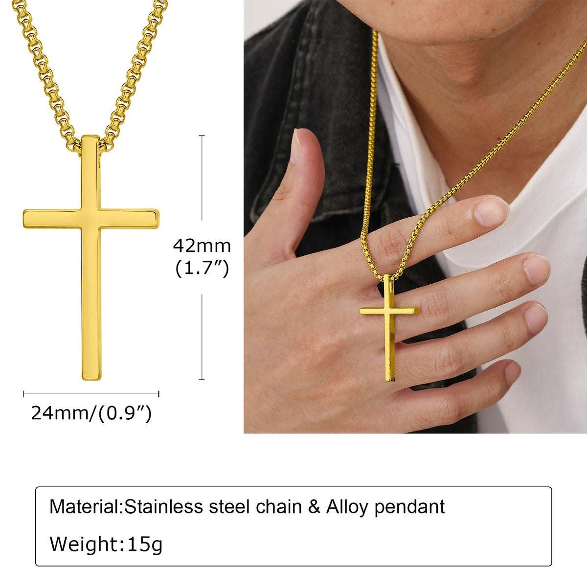 Collar Cruz Minimal