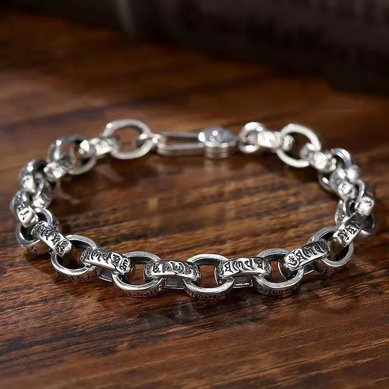 Pulsera de Plata 925 Mantra Tibetano
