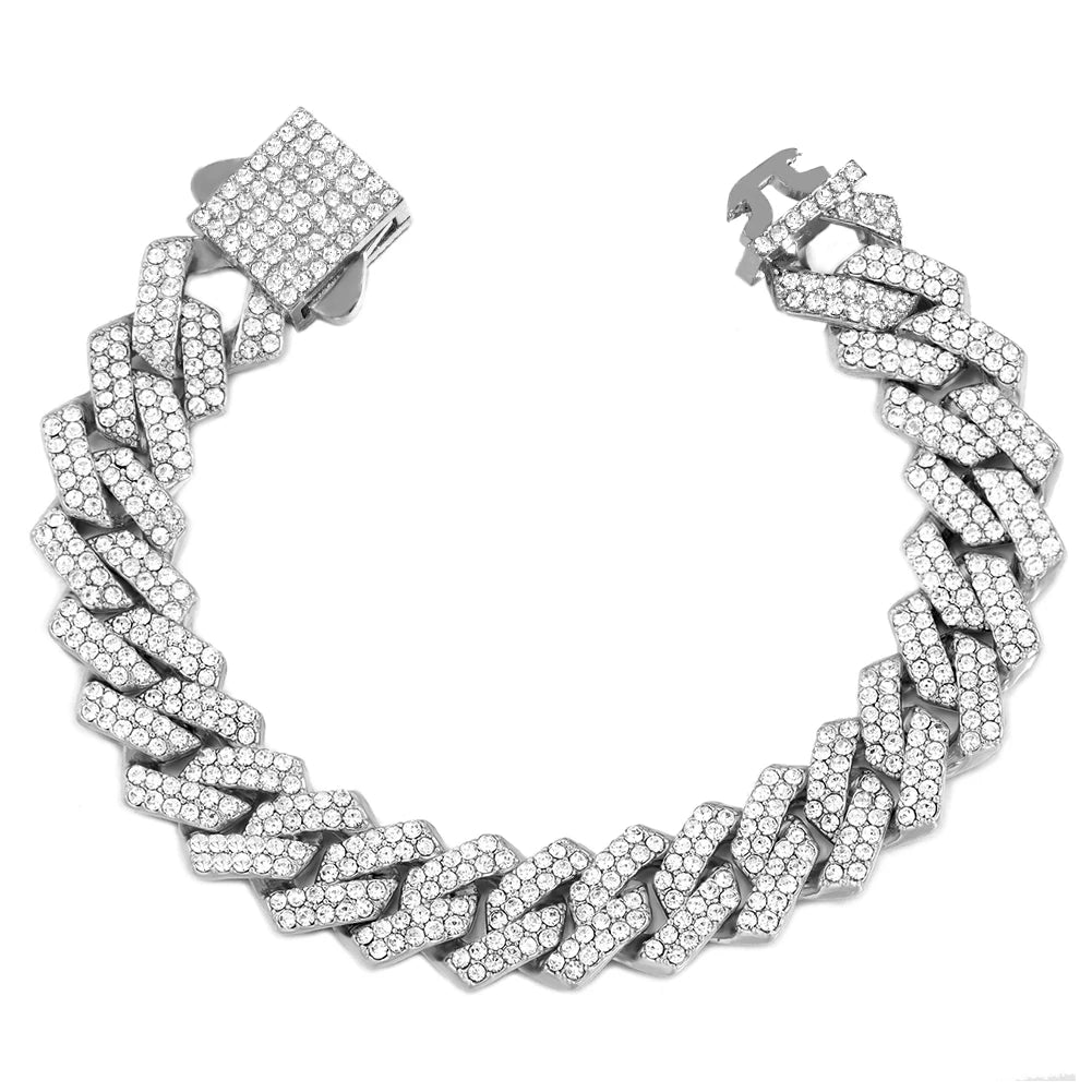 Pulsera Cubana Pavé · 13 Estilos