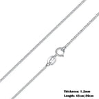 Cadena de Plata 925 Eslabón O · Ajustable