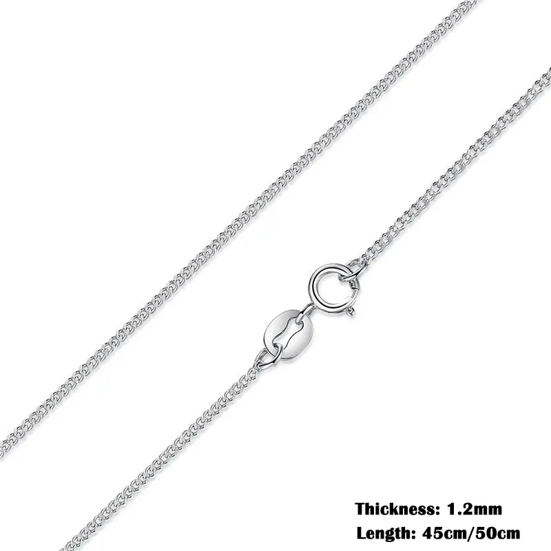 Cadena de Plata 925 Eslabón O · Ajustable