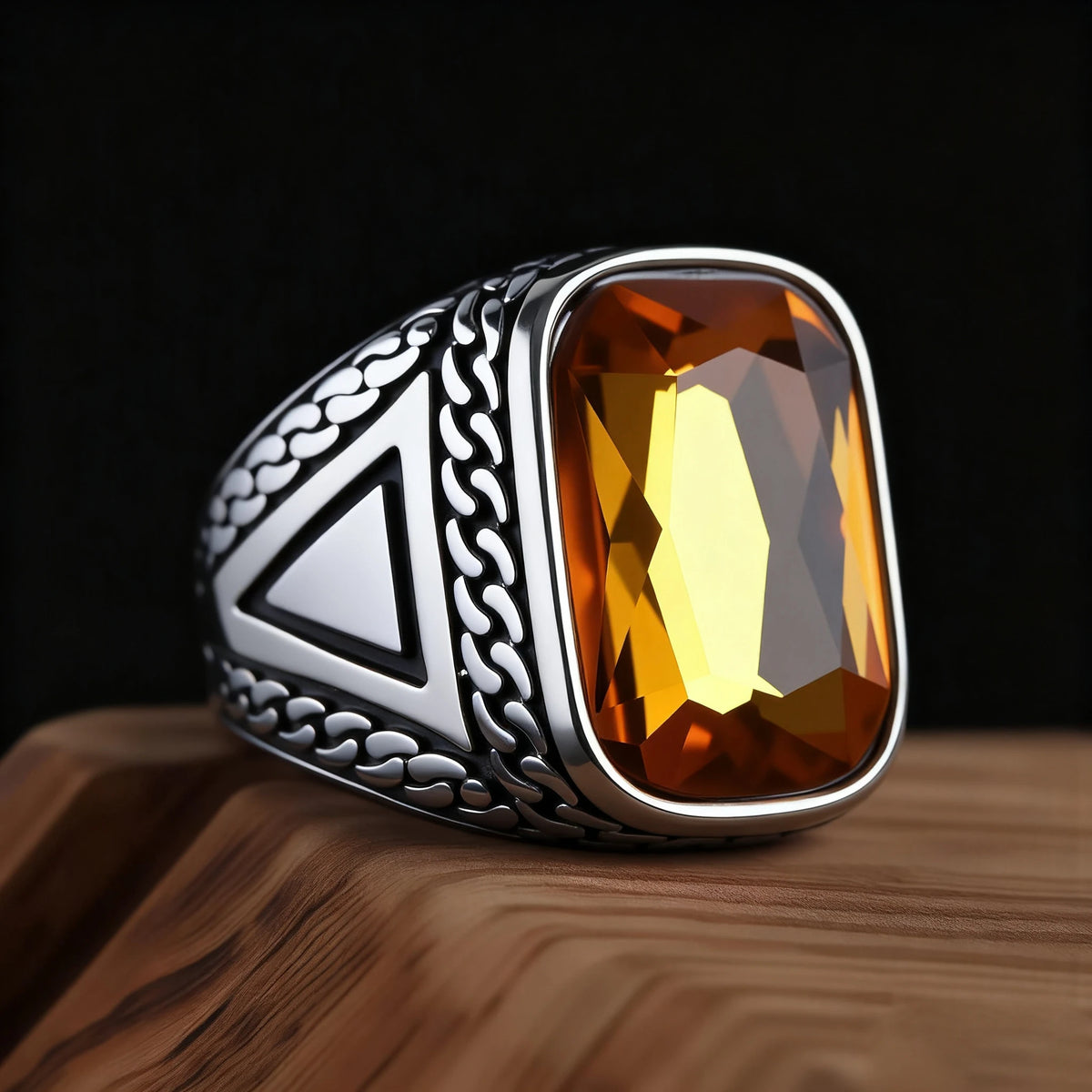 Anillo Sello Delta · 15 Piedras