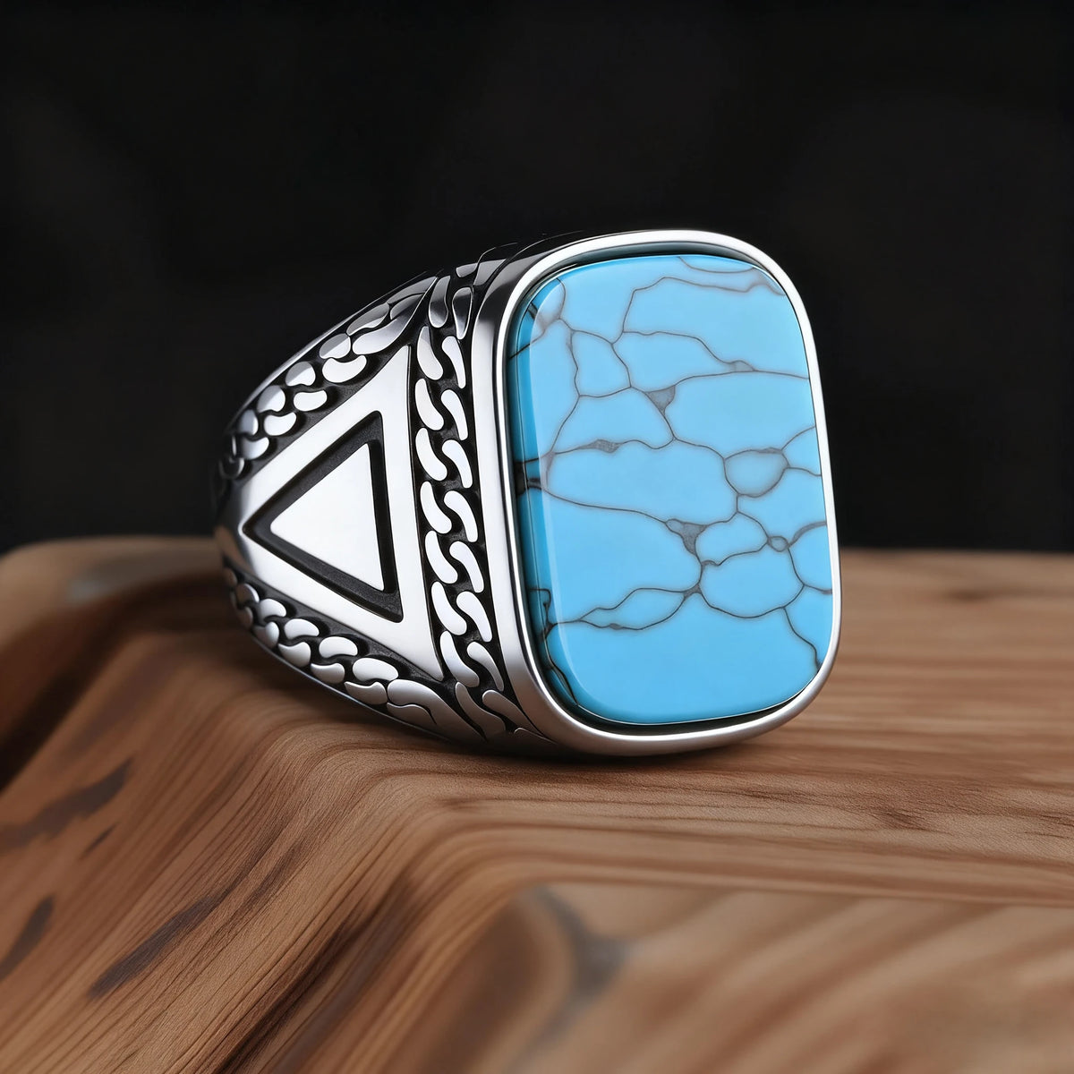 Anillo Sello Delta · 15 Piedras