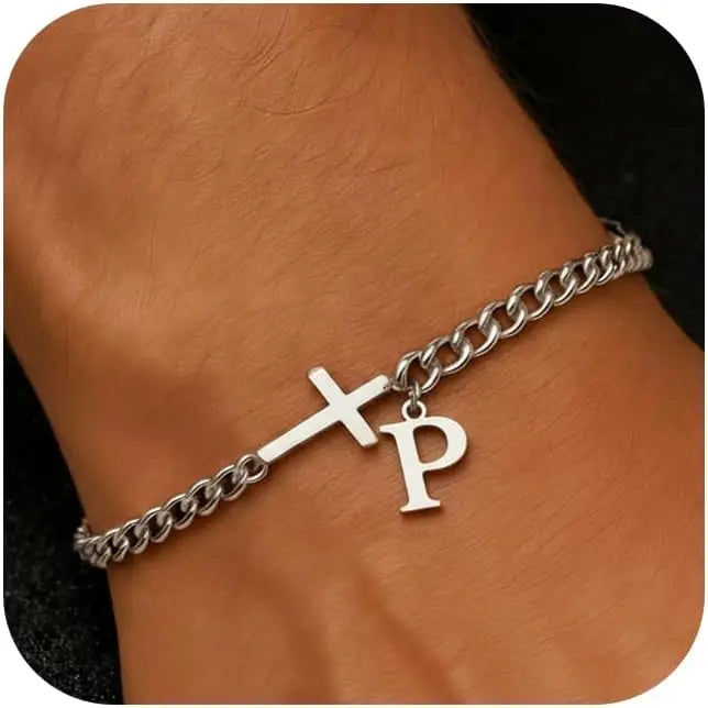 Pulsera Inicial con Cruz · A a la Z