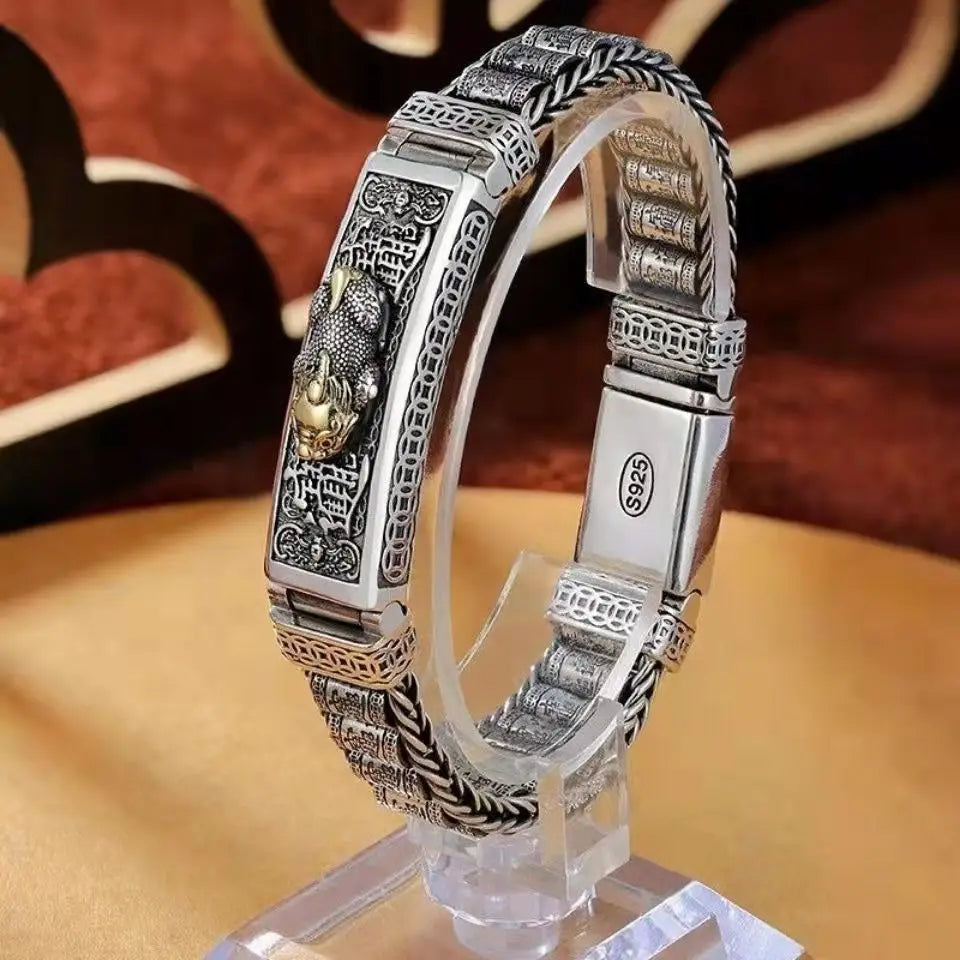Pulsera de Plata 925 Pixiu · 58 g Maciza