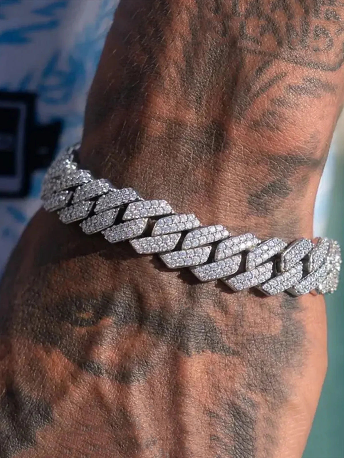 Pulsera Cubana Iced Prong 14 mm