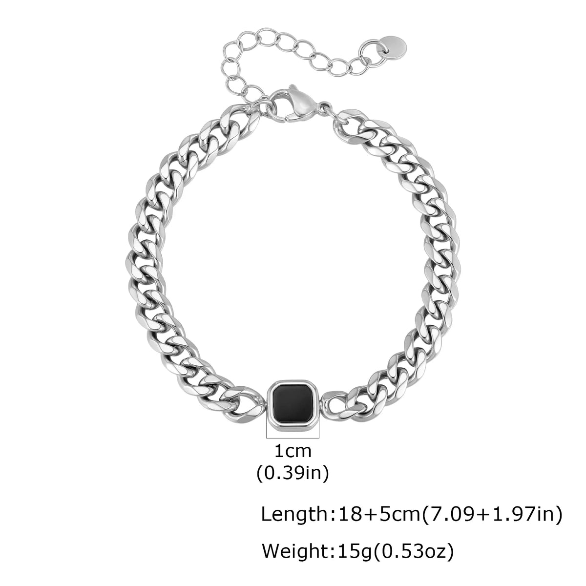 Pulsera Cubana con Piedra · 15 Estilos