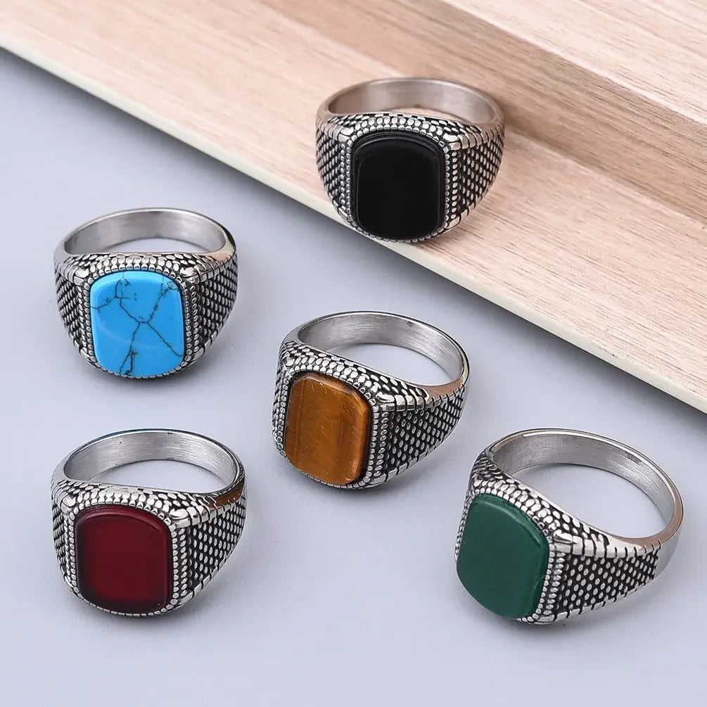 Anillo Sello Ónix Vintage