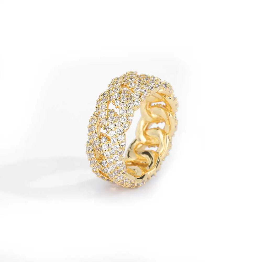 Anillo Cubano Iced con Circones