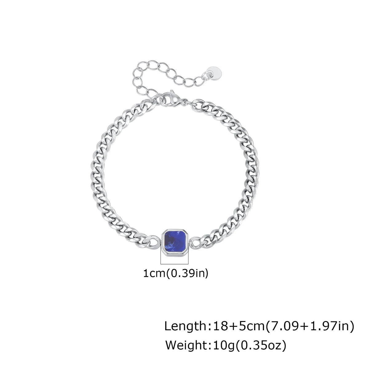 Pulsera Cubana con Piedra · 15 Estilos