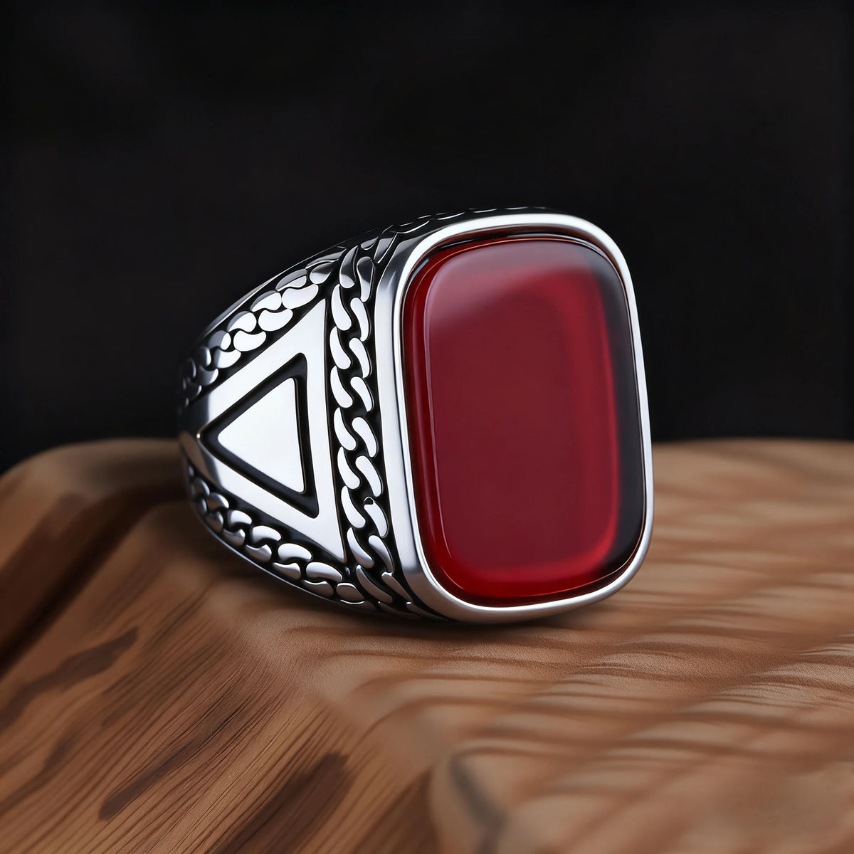 Anillo Sello Delta · 15 Piedras