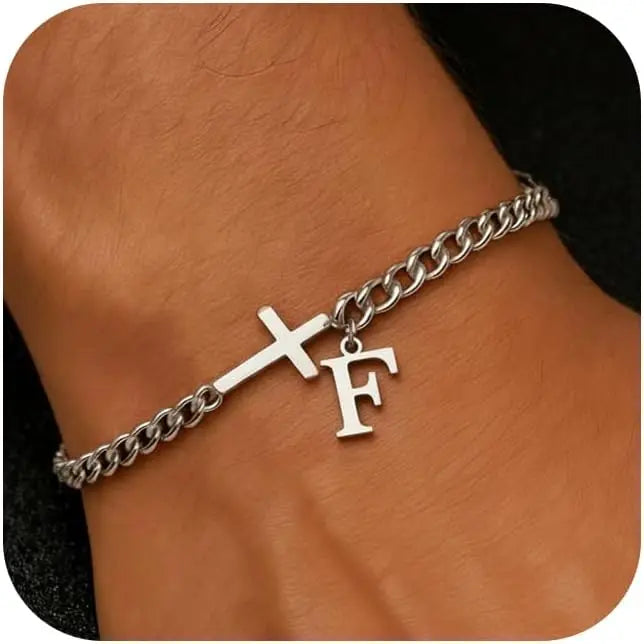 Pulsera Inicial con Cruz · A a la Z