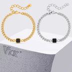 Pulsera Cubana con Piedra · 15 Estilos