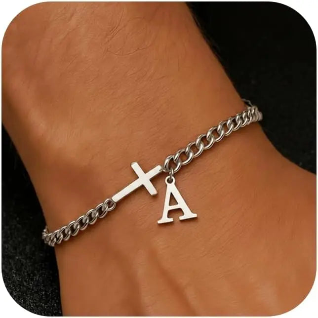 Pulsera Inicial con Cruz · A a la Z