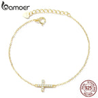 Pulsera de Plata 925 Cruz Ajustable · Oro 14K