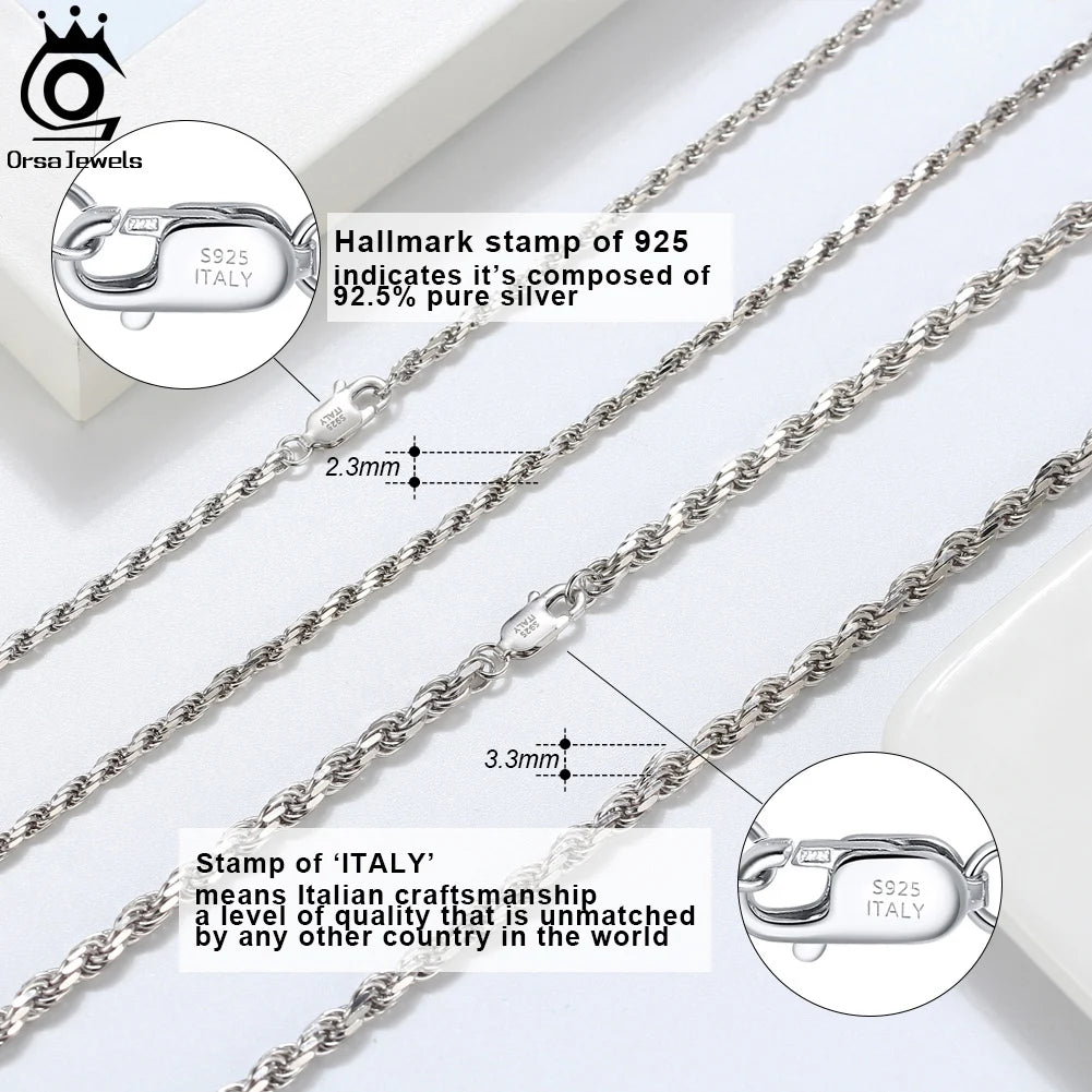 Cadena de Plata 925 · 8 Eslabones