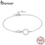 Pulsera de Plata 925 Eslabón Circular con Circones