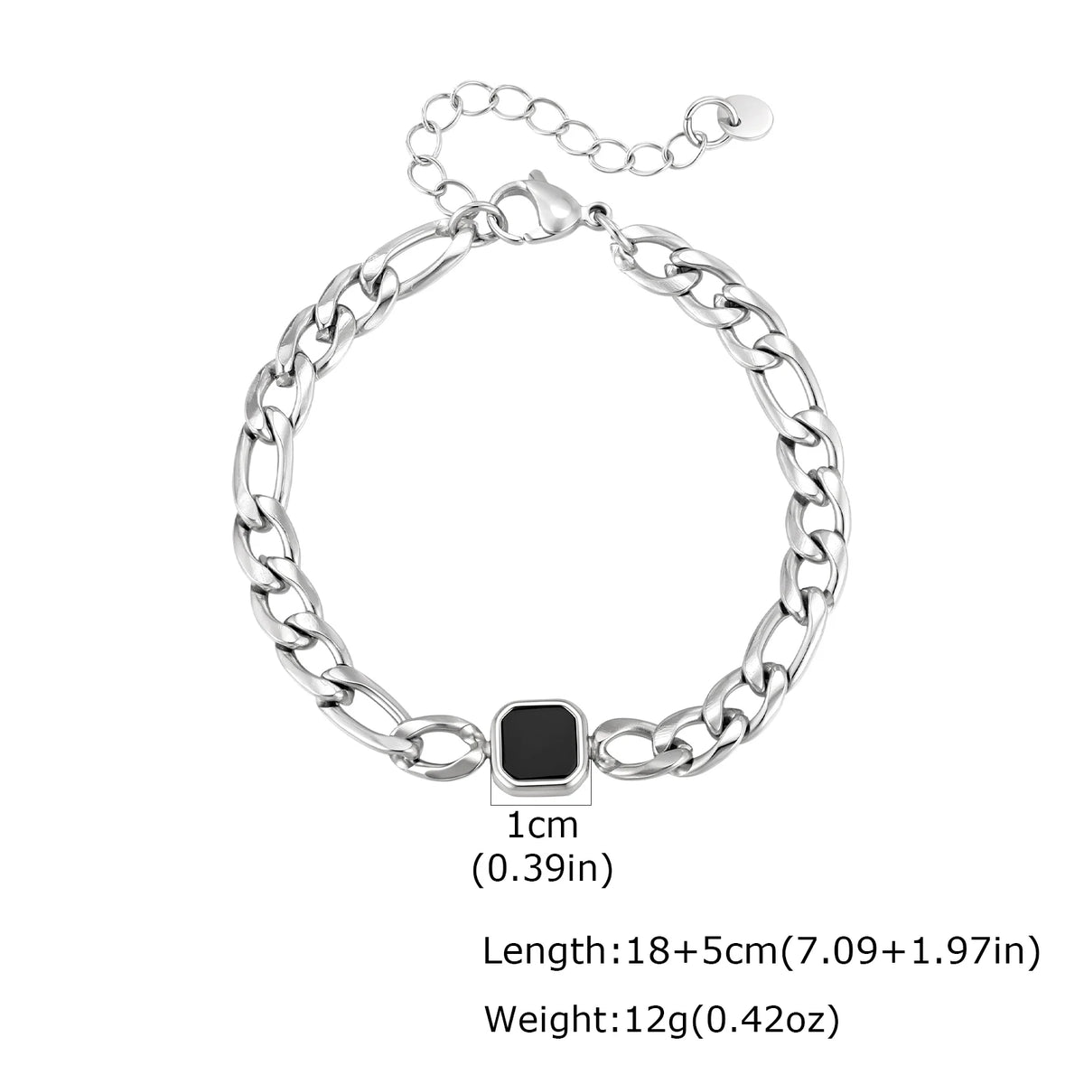 Pulsera Cubana con Piedra · 15 Estilos