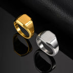 Anillo Sello Liso Cuadrado